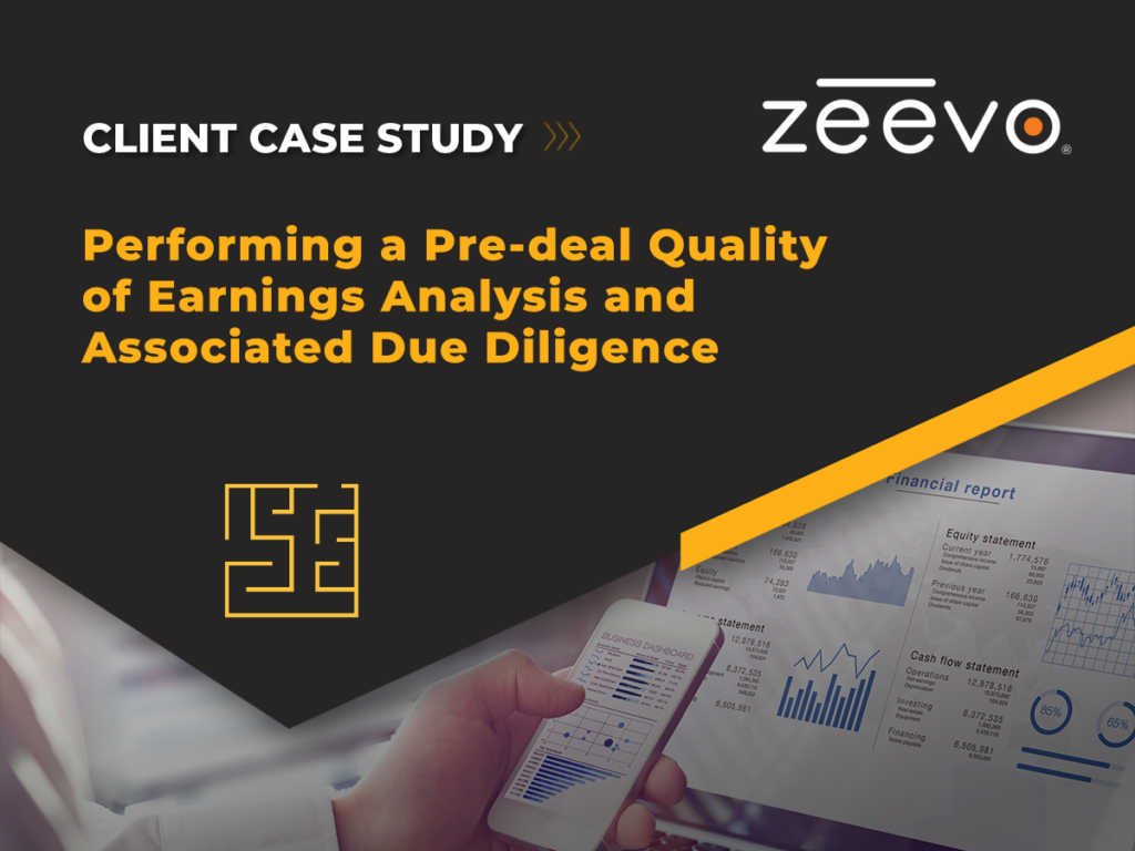 Performing a Pre-deal Quality of Earnings Analysis and Associated Due Diligence